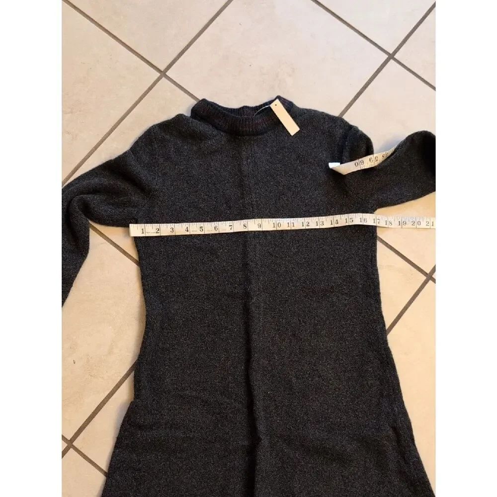 NWT Madewell Southgate Sweater Dress Mini Long Sleeve Black S - Picture 8 of 13